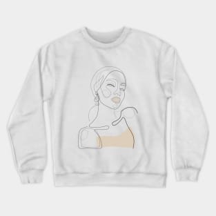 Lady In Beige Crewneck Sweatshirt